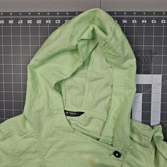 Arcteryx C'esta Linen Hoodie Womens Medium Yellow Anorak Gorpcore Hiking Outdoor - Picture 6 of 16